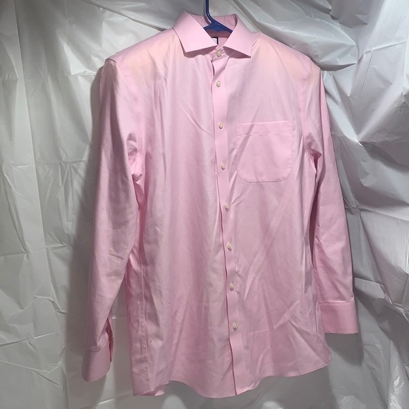 MEN’S Charles Tyrwhitt Pink Long Sleeve Button Down Shirt Slim FitSize 16-1/2-42 - Picture 2 of 5